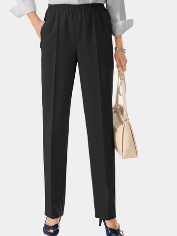 Goldner Regular Pants 'Louisa' in Black: front