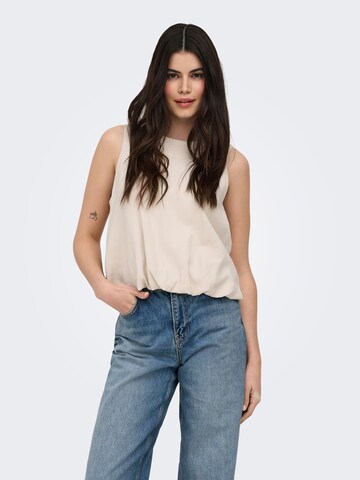 ONLY Top 'ONLAris' in Beige: voorkant
