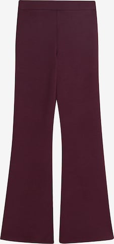 BershkaFlared/zvonoliki kroj Hlače - crvena boja: prednji dio