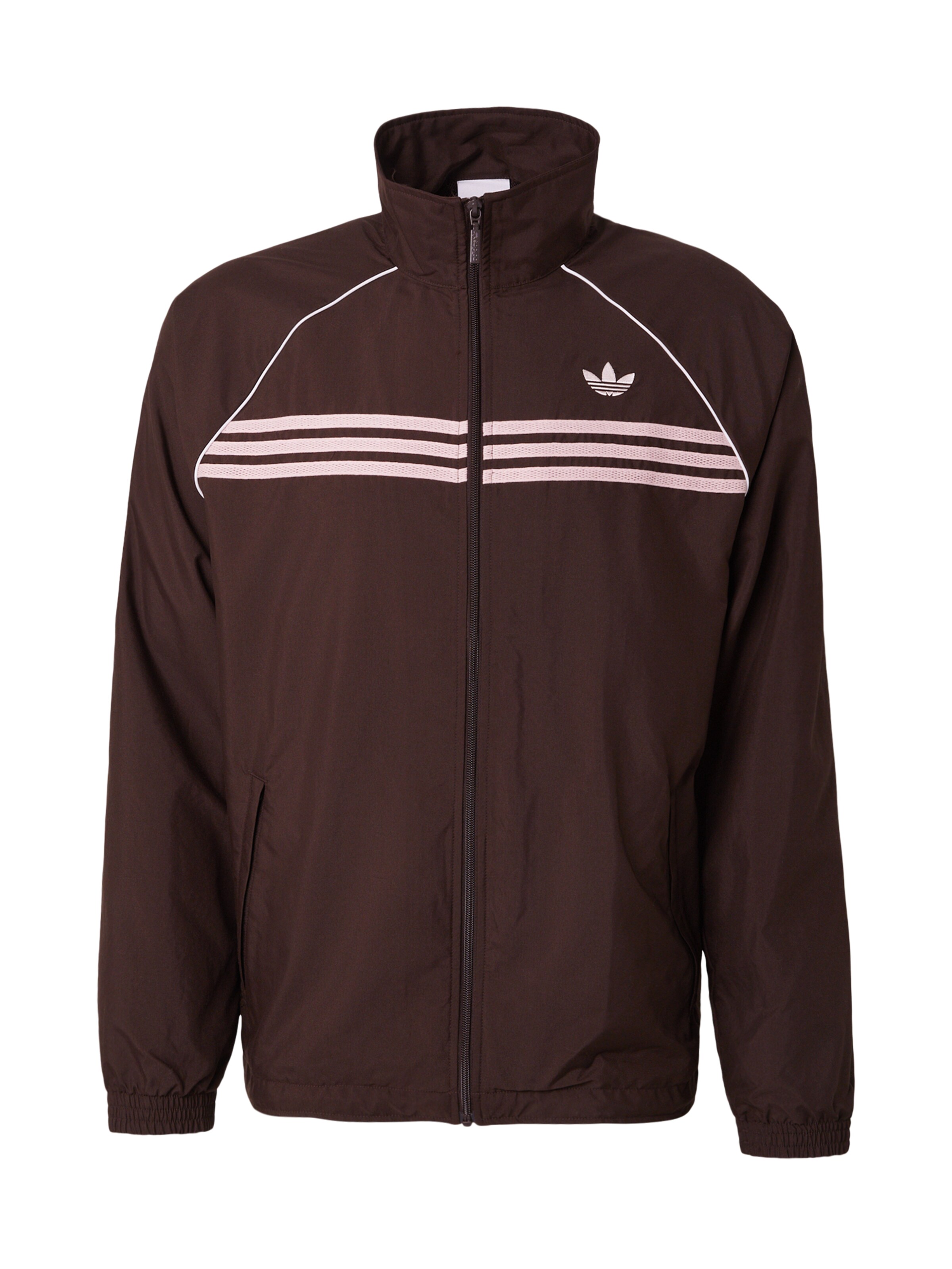 ADIDAS ORIGINALS Демисезонная куртка в Темно-коричневый / Белый, Обзор товара