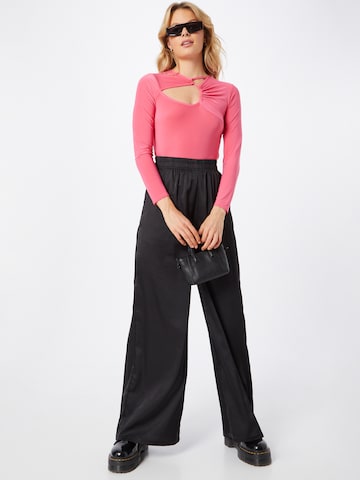 Urban Classics Wide Leg Hose in Schwarz