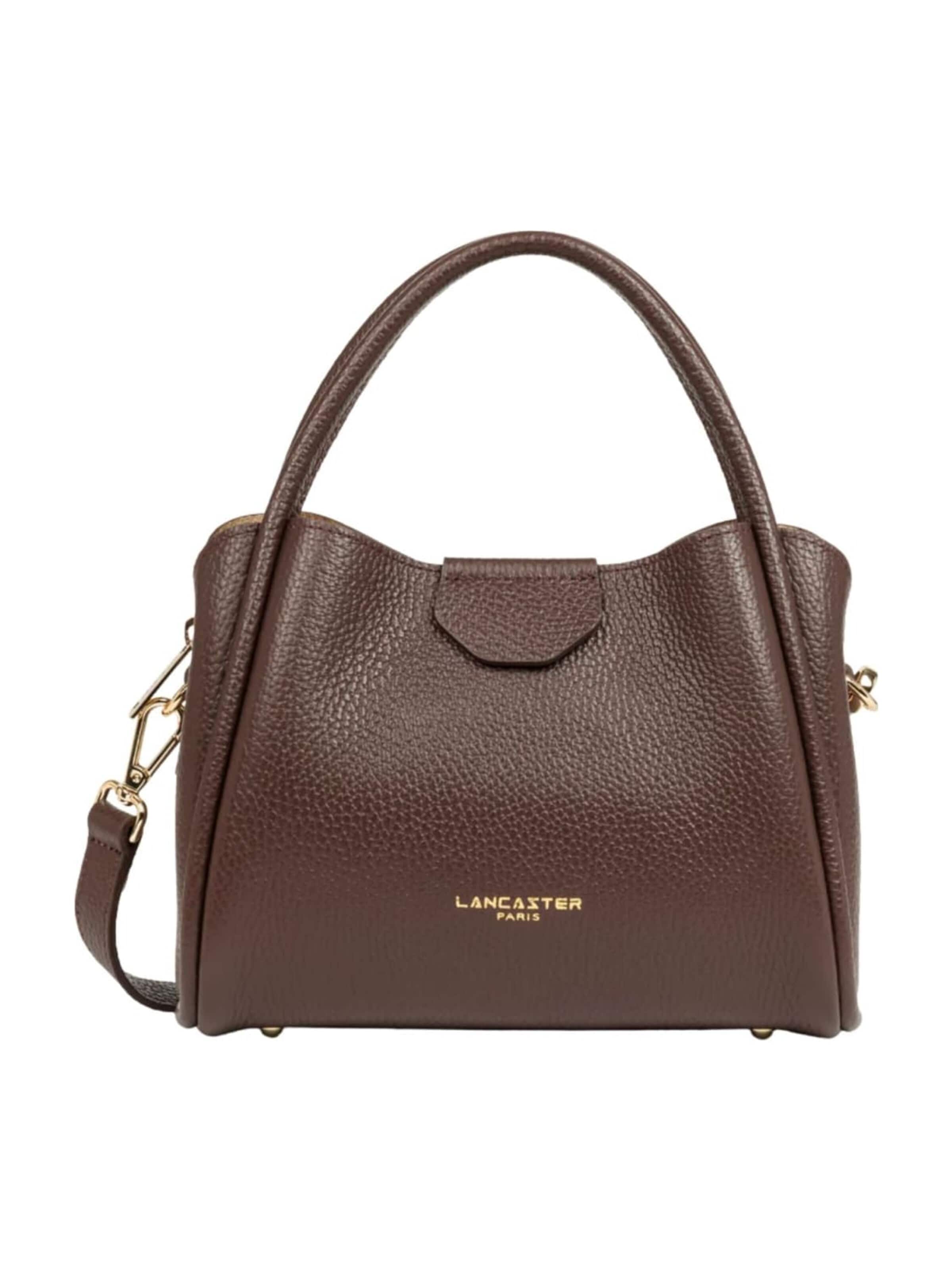 LANCASTER Paris Handbag 'Lancaster Sac à main Aimantée S Ida Double Marron - In - Or Pâle' in Brown: front