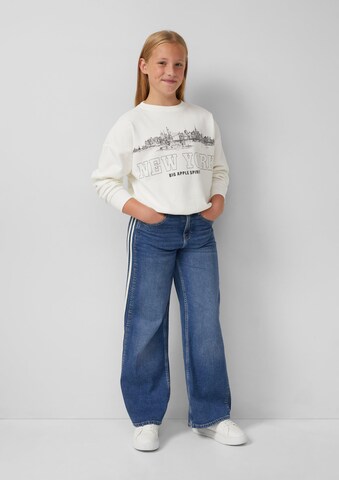 s.Oliver Sweatshirt in Wit: voorkant