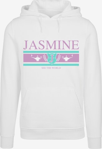 F4NT4STIC Sweatshirt 'Disney Jasmine See The World' in Weiß: predná strana