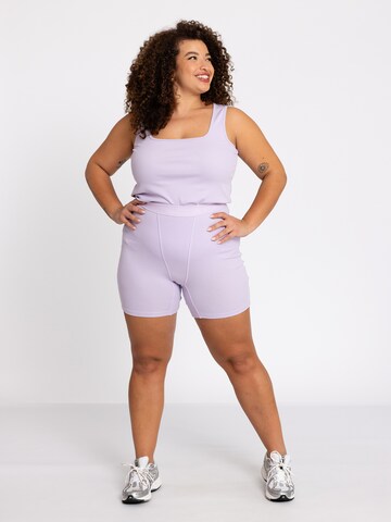 YOEK Skinny Broek in Lila