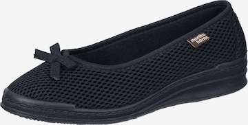 Manitu-Home Slippers in Black: front