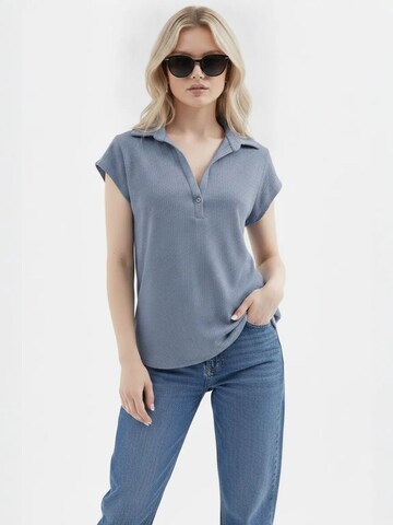 Bigdart Blouse in Blue: front