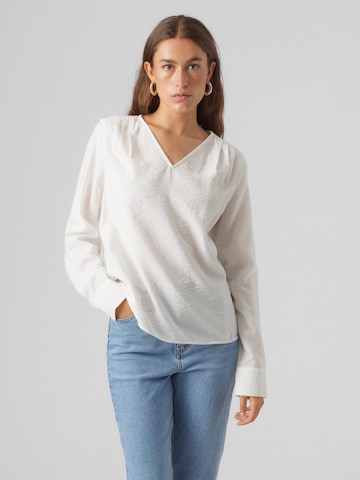 VERO MODA - Blusa 'Lena' em branco: frente