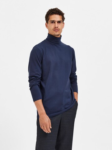 SELECTED HOMME - Camiseta 'RORY' en azul: frente