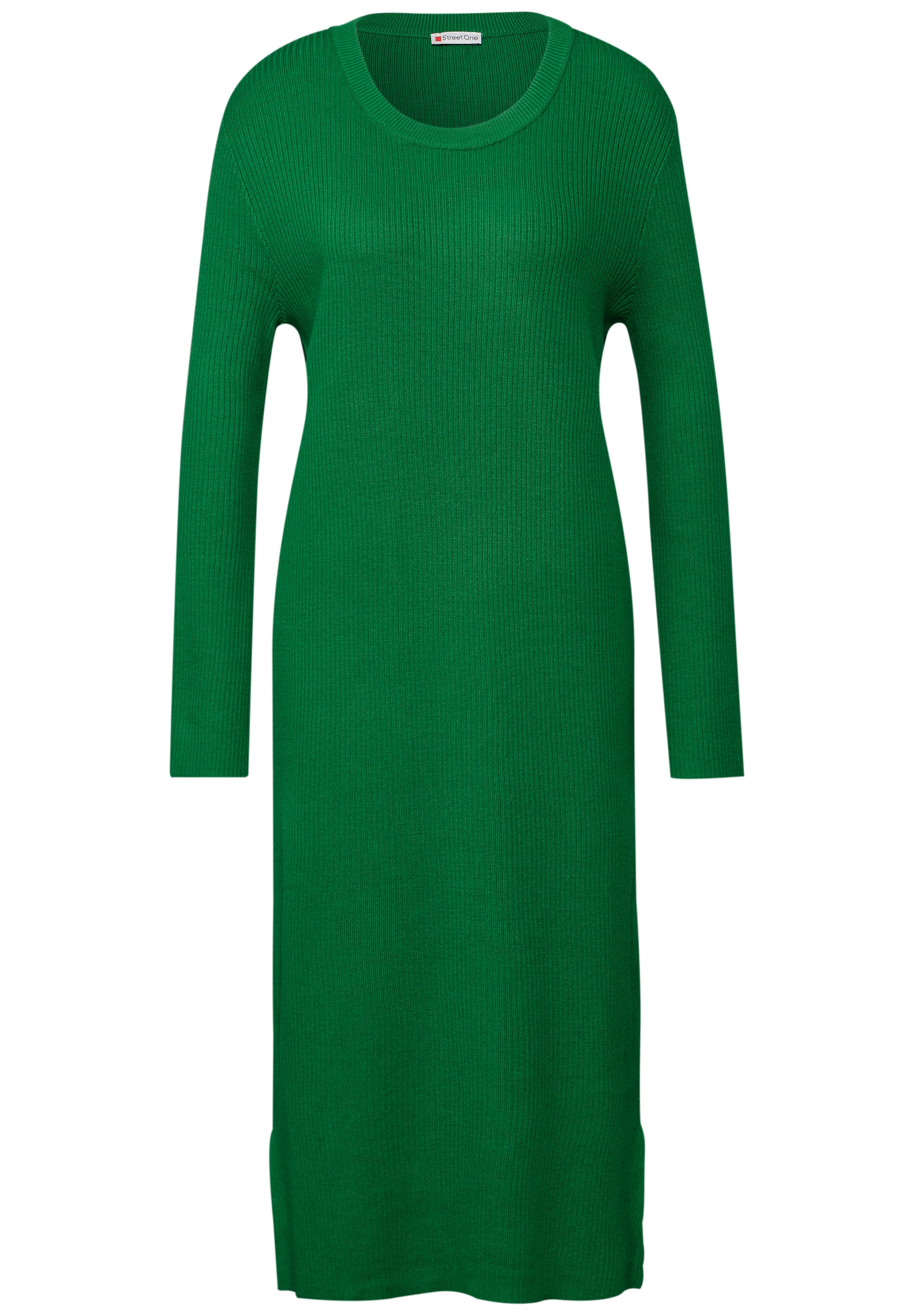 STREET ONE Knitted dress in Green: front