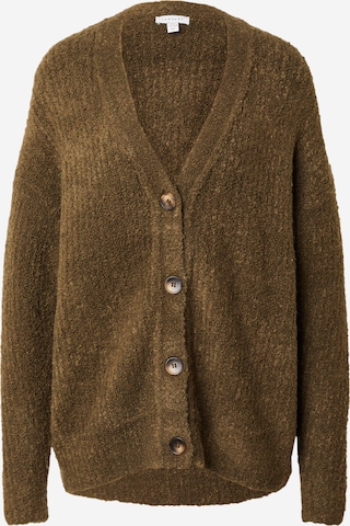 TOPSHOP Knit Cardigan in Green: front