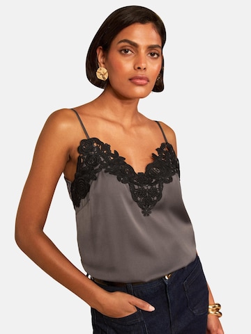 love & roses Top in Grey: front