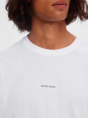 T-Shirt 'ASPEN' SELECTED en blanc