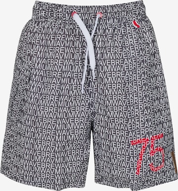 Pantaloncini da bagno di wavebreaker in nero: frontale