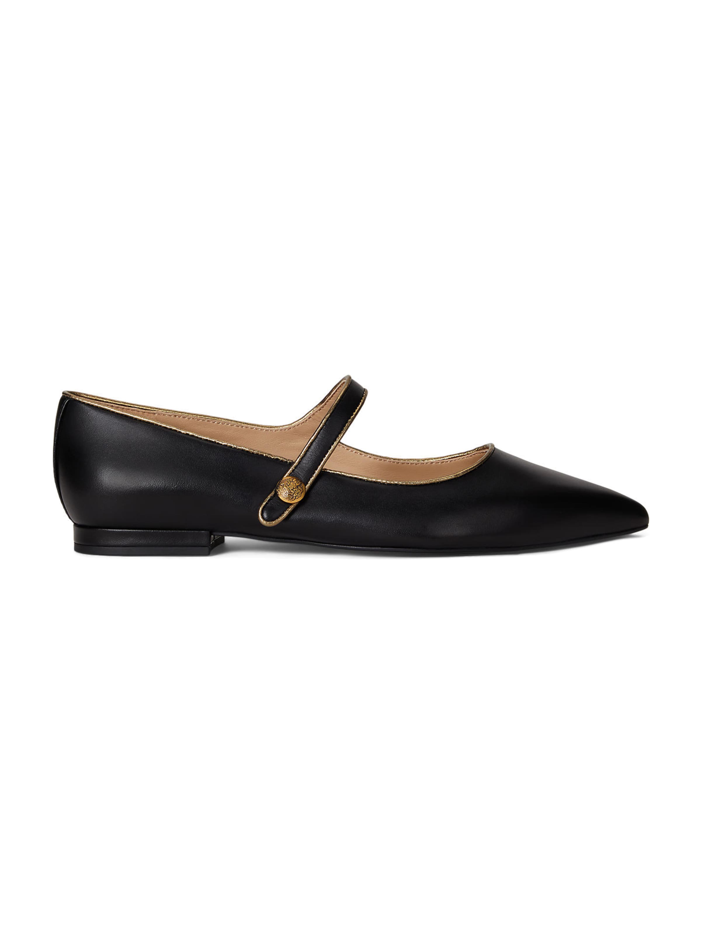 Lauren Ralph Lauren Strap ballerina 'LONDYN' in Black