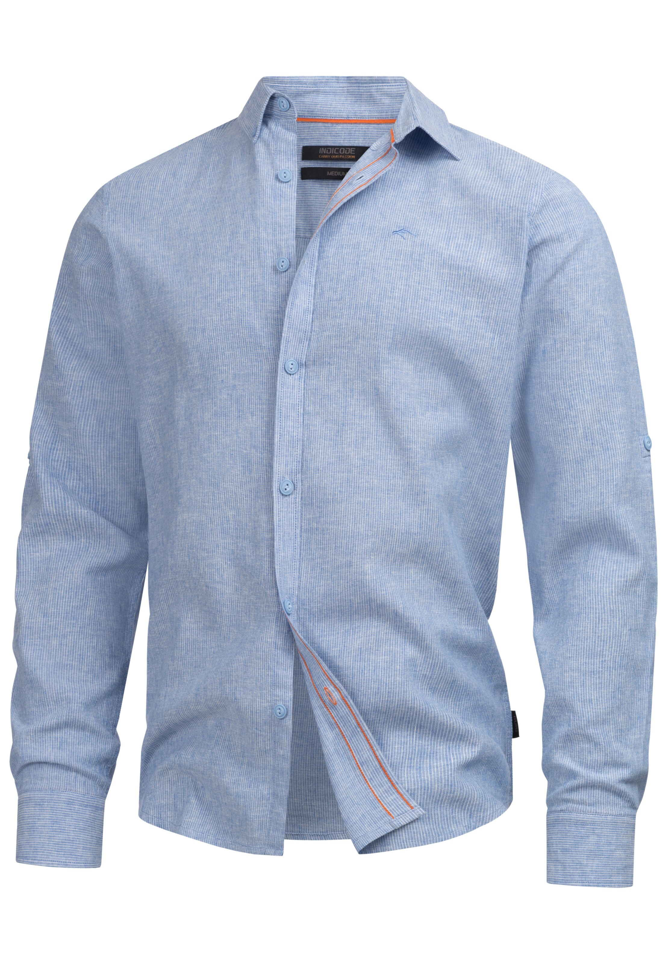 INDICODE JEANS Regular fit Button Up Shirt ' Theon ' in Blue