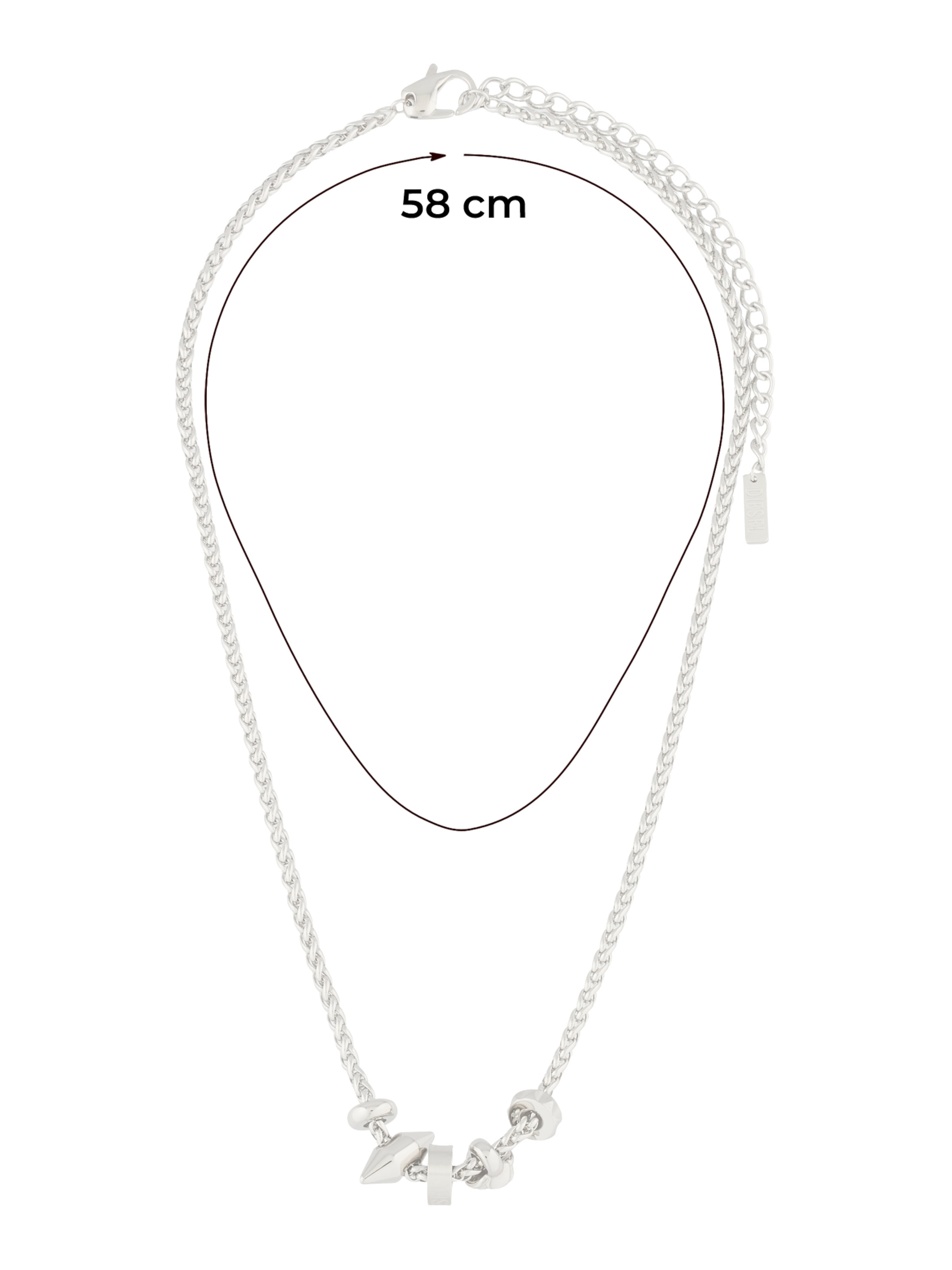 Chaîne 'Na' DIESEL en argent