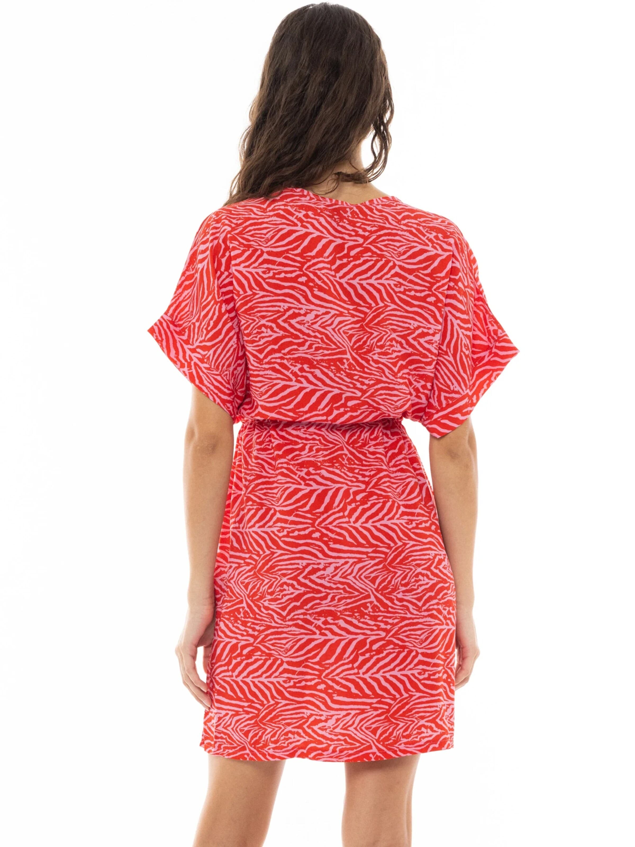 Pink Label - Vestido de verano 'BEACHWEAR RED LEO' en rojo