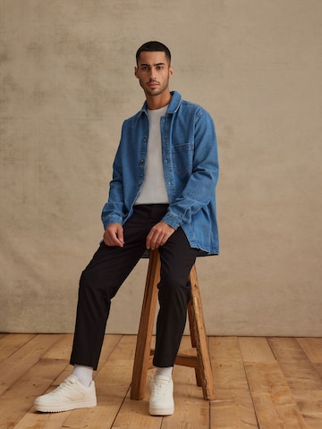 DAN FOX APPAREL Regular Fit Hemd 'Milo' in Blau