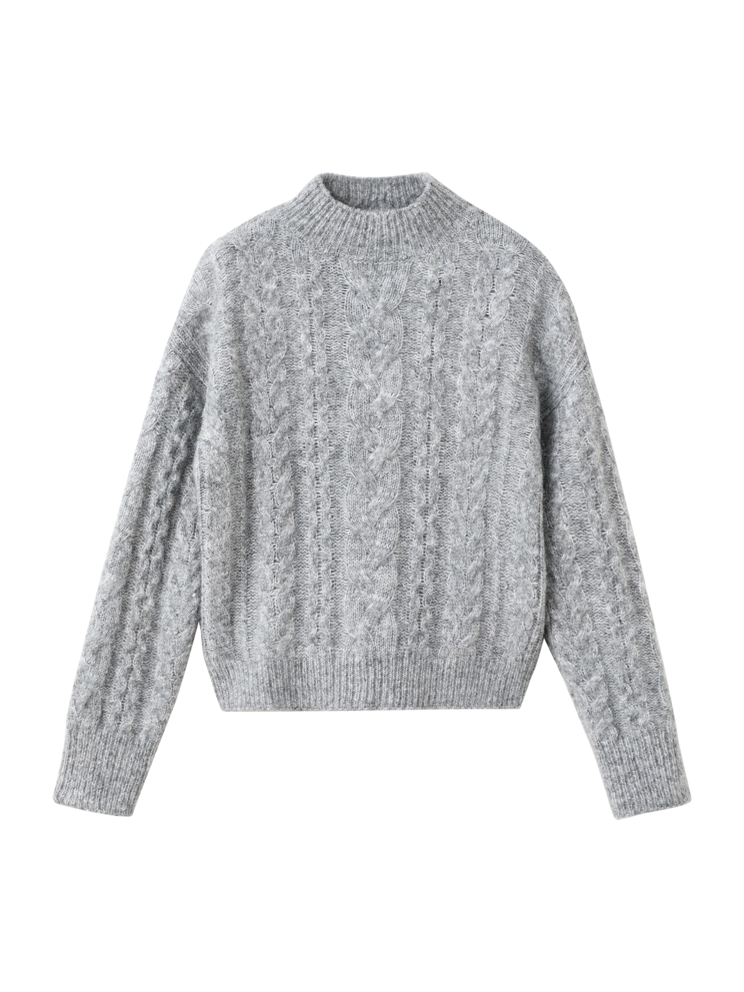 MANGO Sveter 'TRENETA' - Sivá: predná strana