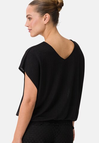 zero Shirt mit Rückenausschnitt in Schwarz
