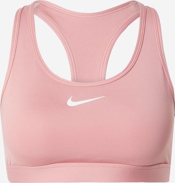 NIKE Sport bh 'Swoosh' in Roze: voorkant