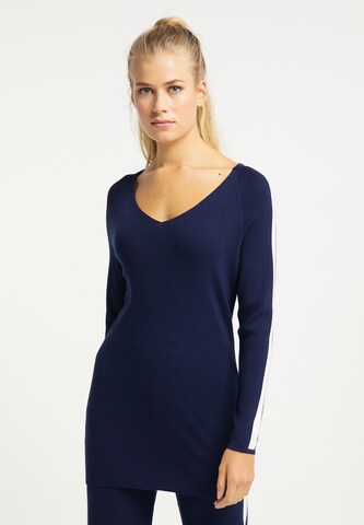 Pull-over usha BLUE LABEL en bleu : devant