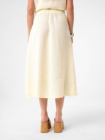DIMI Skirt 'Damen-Leinen-Midirock' in Beige