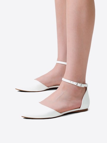 Dream Pairs Remballerina 'DREAM PAIRS Ballerinas Damen Flache Schuhe' i vit