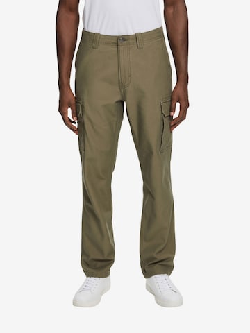 Regular Pantalon cargo ESPRIT en vert : devant