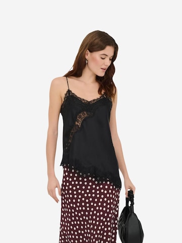 Top 'JDYFIFI S/L ASYM LACE SINGLET WVN NOOS 15379243' di Jaqueline de Yong in nero