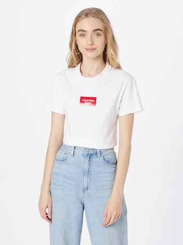 Calvin Klein Jeans T-Shirt in Weiß: predná strana