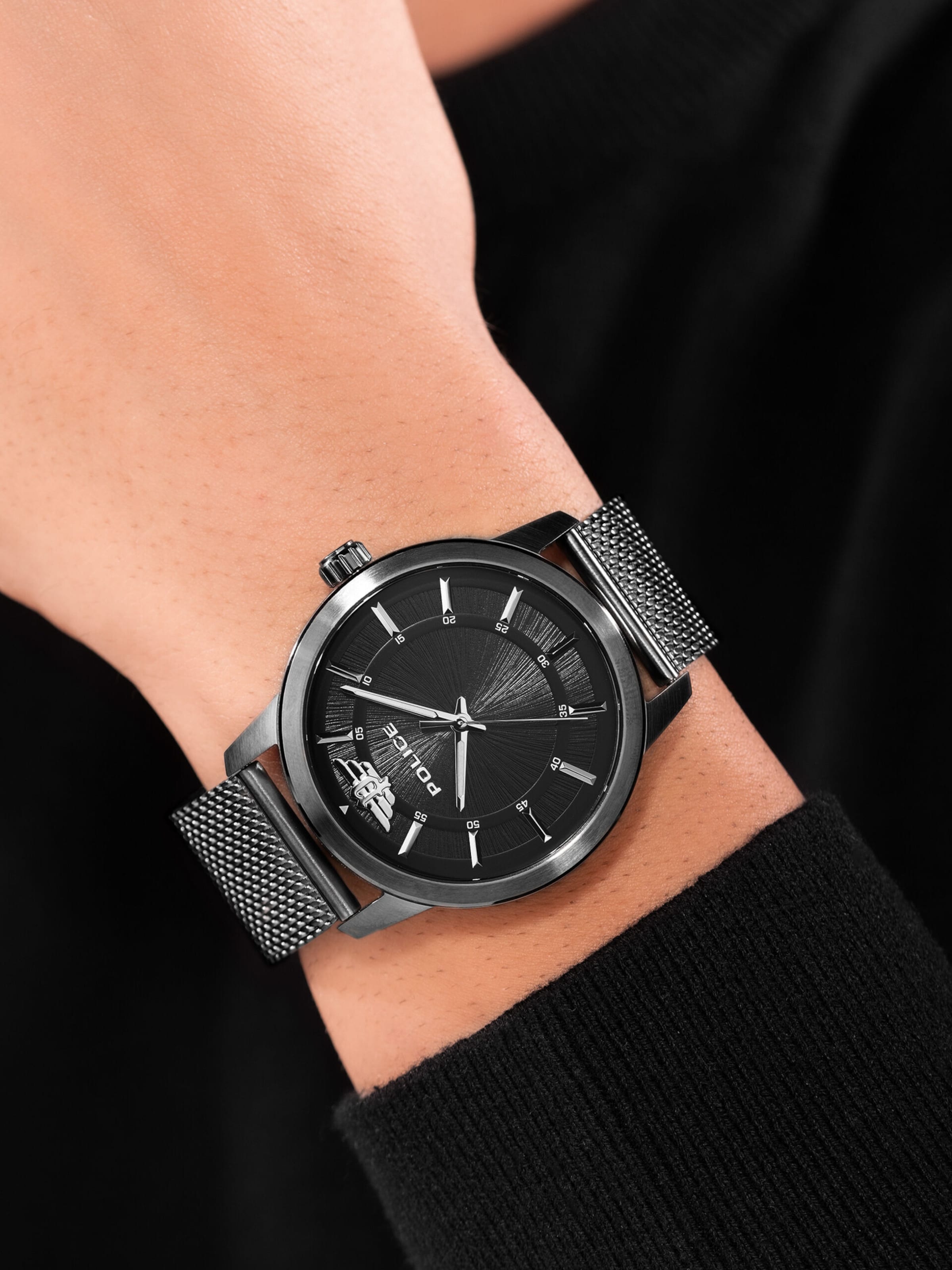 Police analog black dial shop men's watch