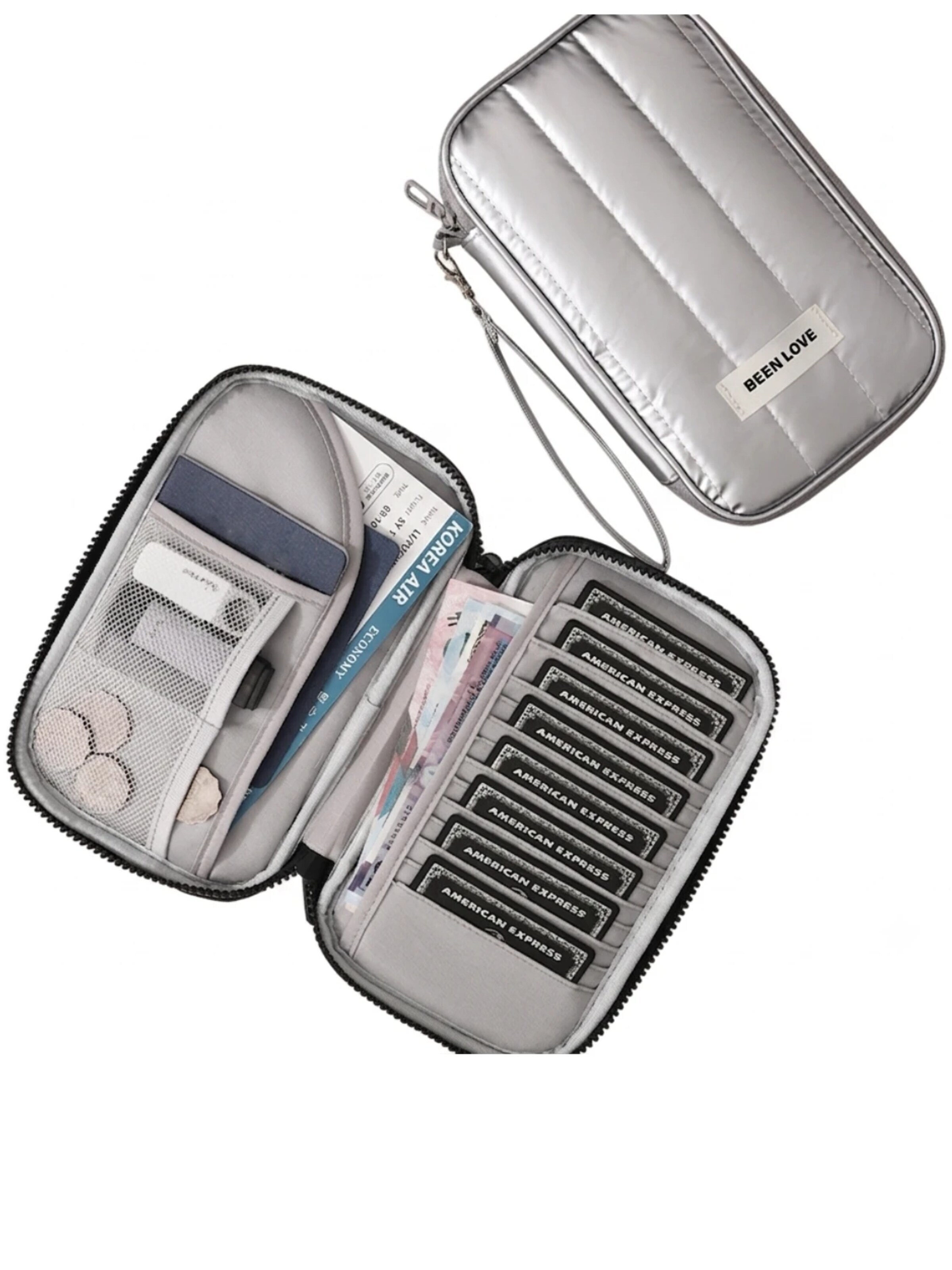 MEVYRA Document Bag 'RFID Reisepass Organizer' in Silver