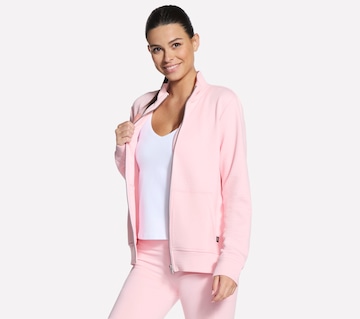 SKECHERS Athletic Zip-Up Hoodie 'Go Walk Everywhere' in Pink