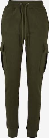 DEF - Tapered Calças cargo em verde: frente