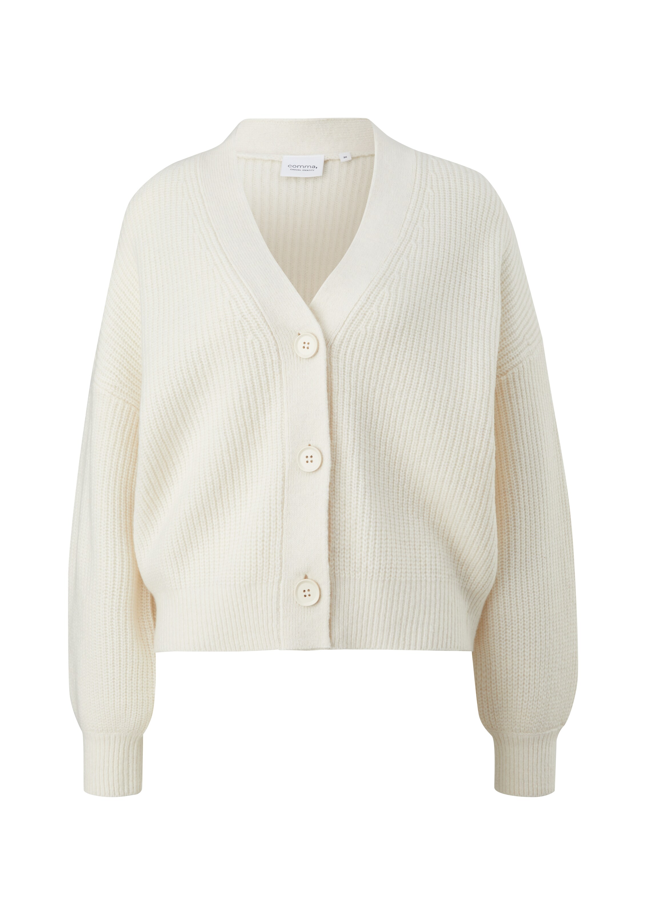 comma casual identity Strickjacke in Beige: Vorderseite
