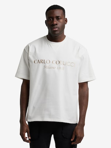 Carlo Colucci T-shirt 'De Caminada' i vit: framsida