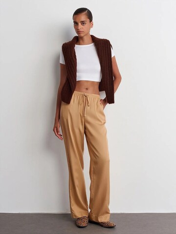 Dilvin Wide Leg Hose 'Hose'‌‌‌‌‌ in Braun: Vorderseite