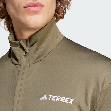 ADIDAS TERREX Athletic Fleece Jacket in Green