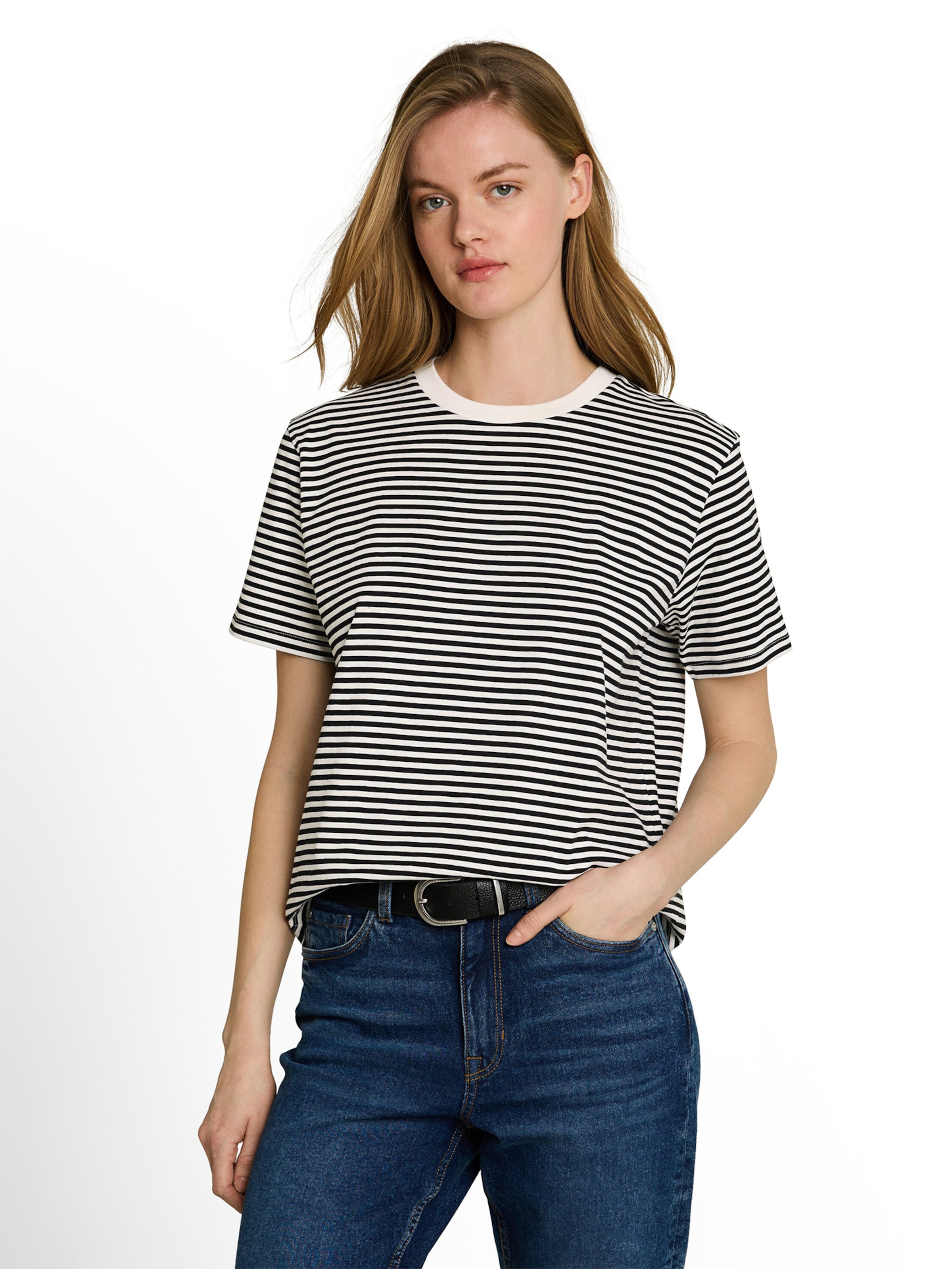 TOM TAILOR DENIM Shirt in Zwart: voorkant