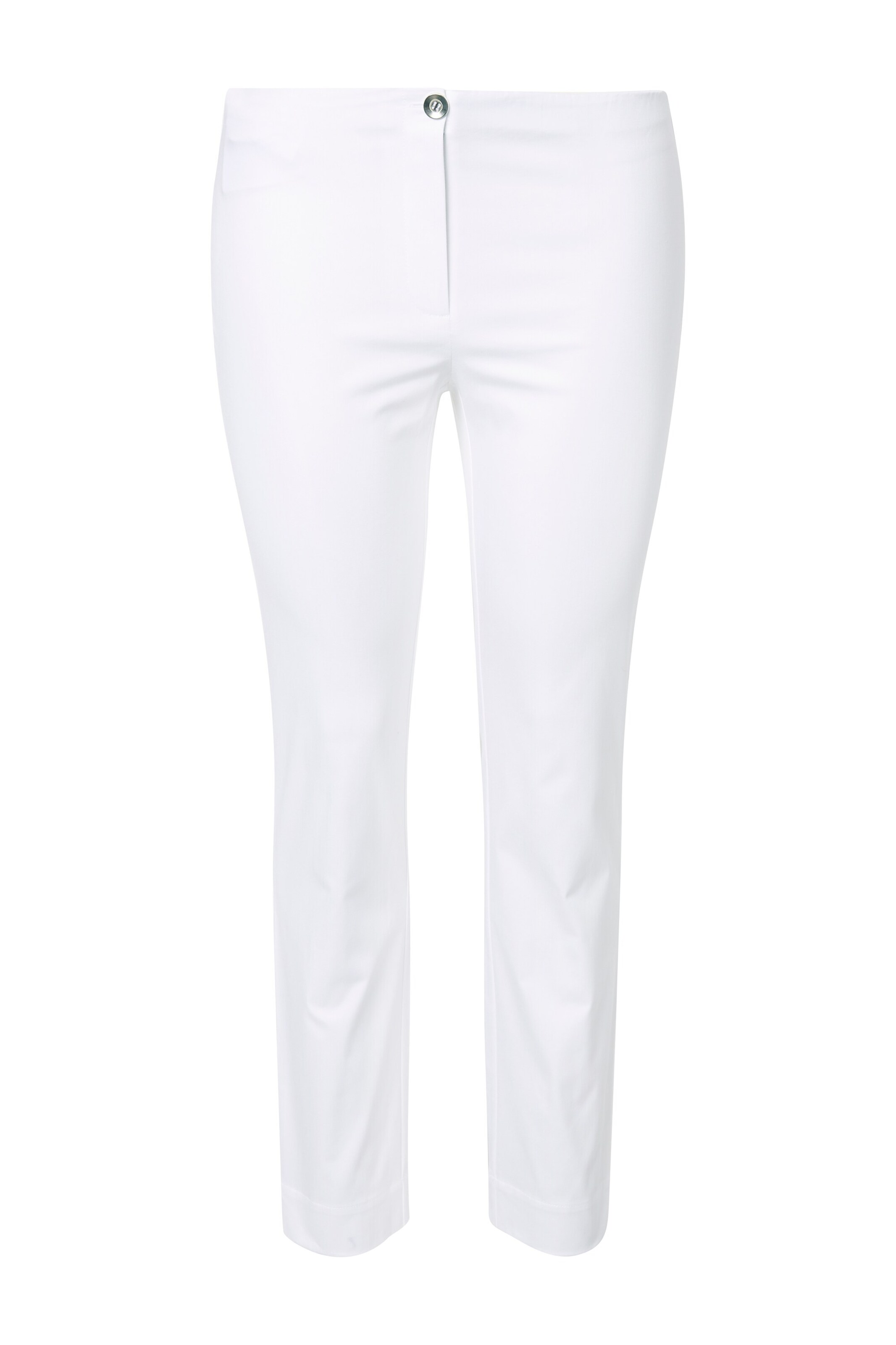 Ulla Popken Slimfit Chino in Wit: voorkant