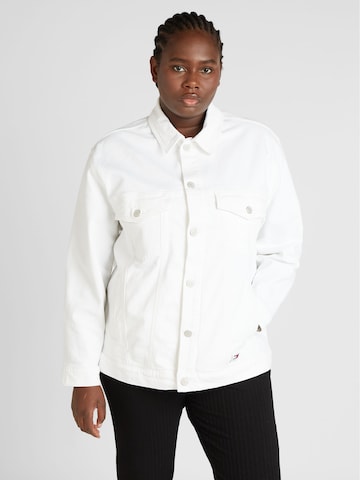 Veste mi-saison Tommy Jeans Curve en blanc : devant