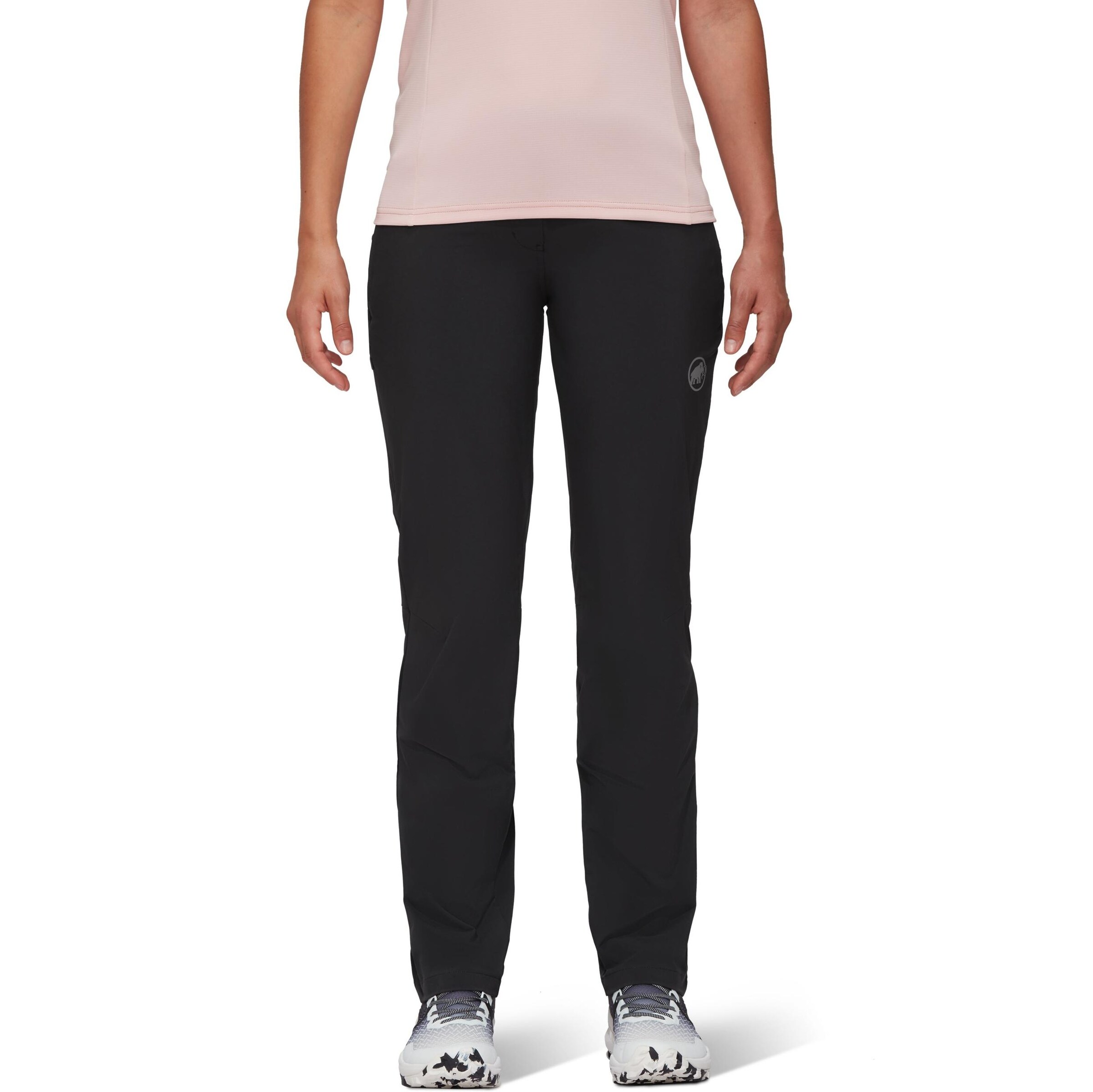 MAMMUT Regular Outdoor Pants 'Runbold' in Black: front