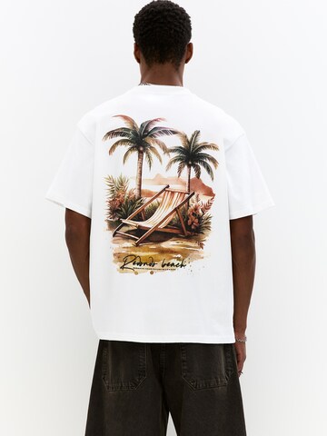 Pull&BearMajica 'BEACH' - bijela boja: prednji dio