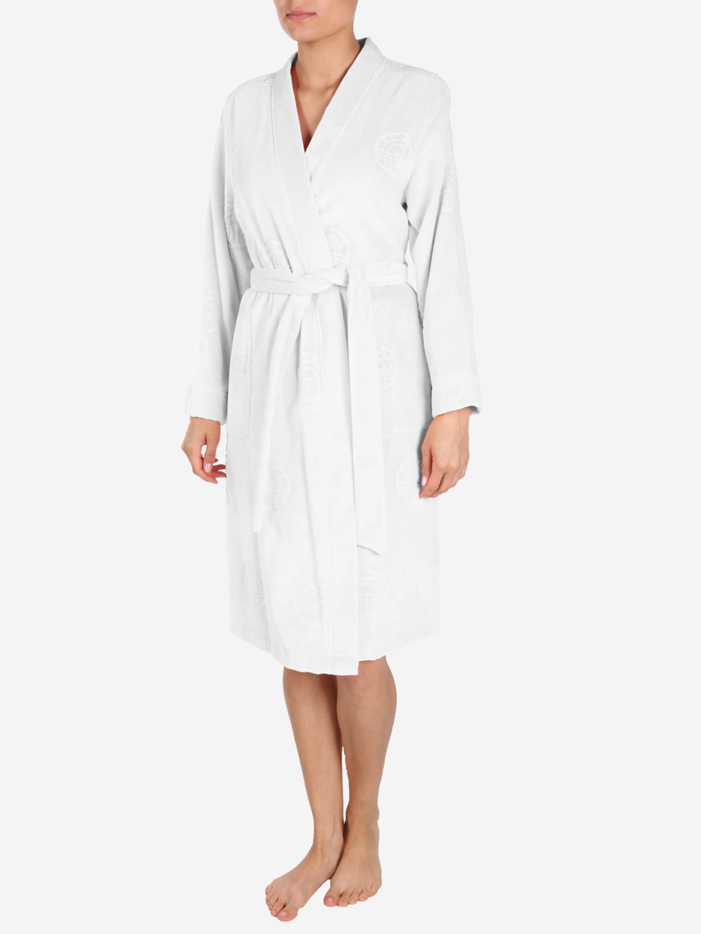 FÉRAUD PARIS Short Bathrobe ' High Class ' in White: front