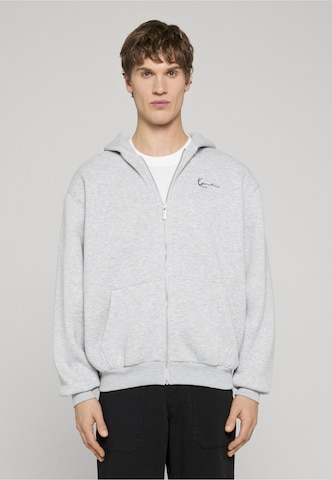 Karl Kani Sweatvest 'Essential' in Grijs: voorkant