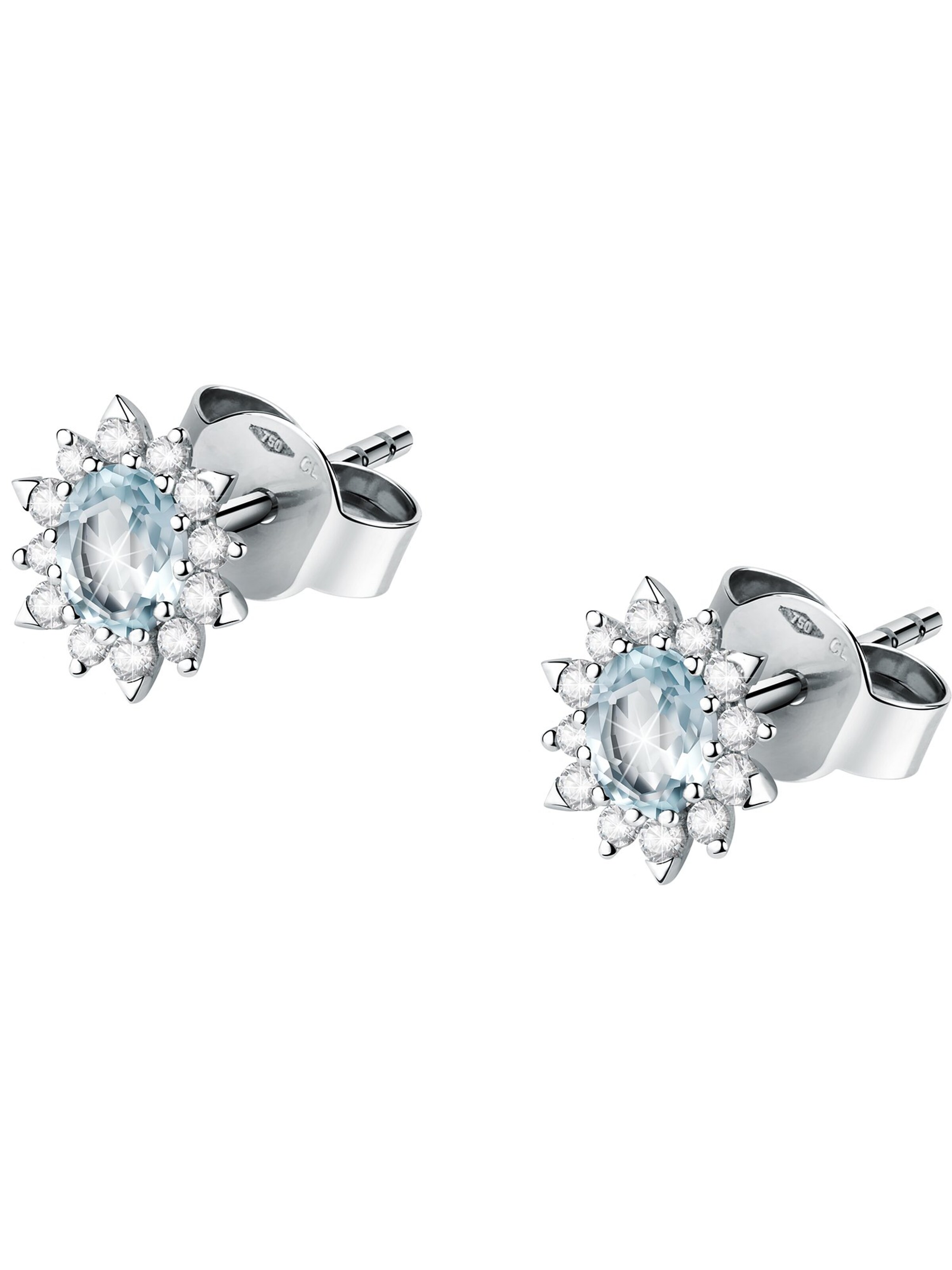 CHRIST Ohrringe in Weiß: Vorderseite