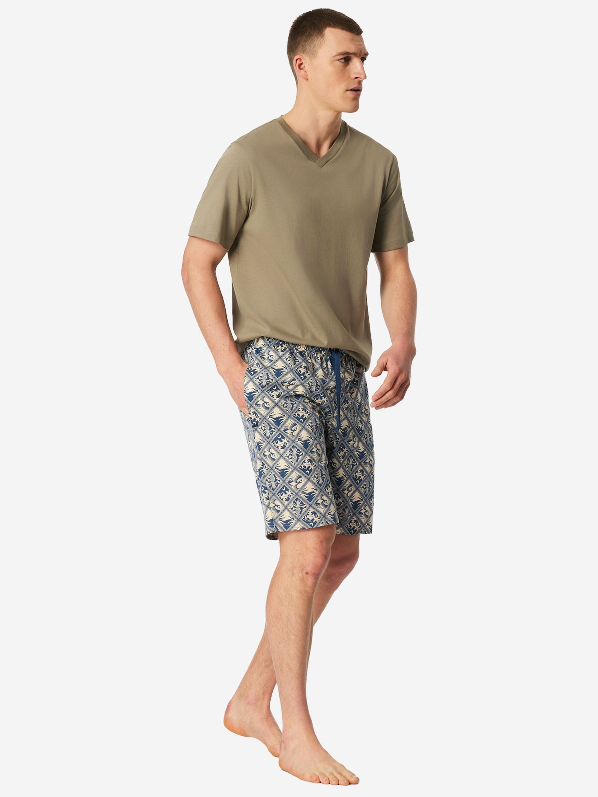 SCHIESSER Pajama pants ' Mix Relax ' in Beige