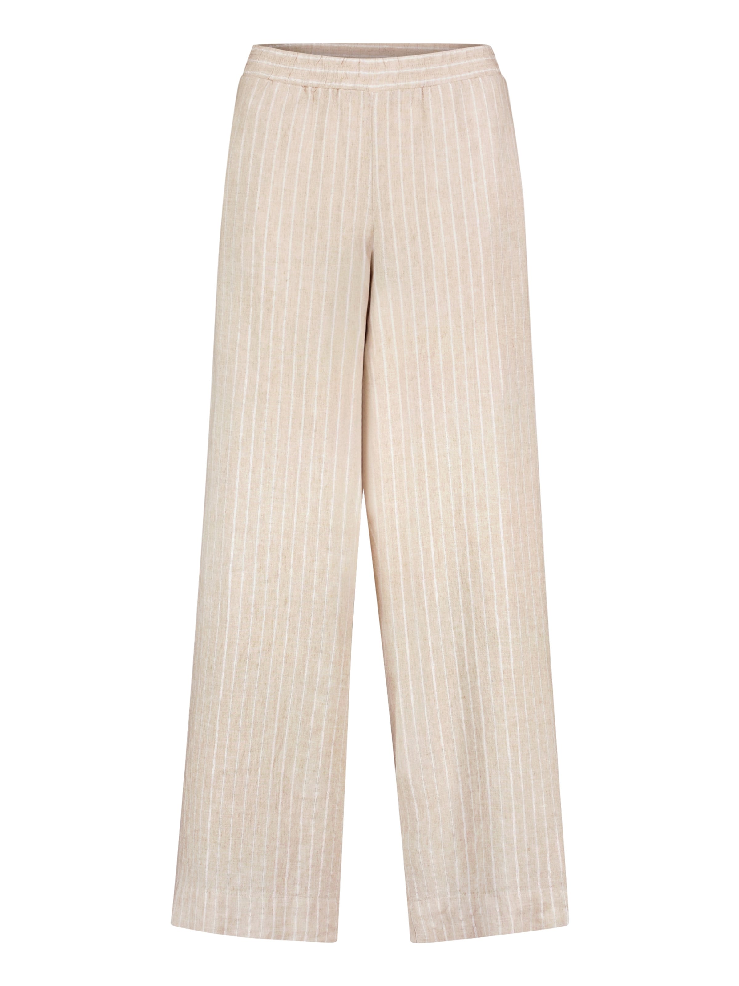 Cartoon Loosefit Nadelstreifenhose mit Taschen in Beige: Vorderseite
